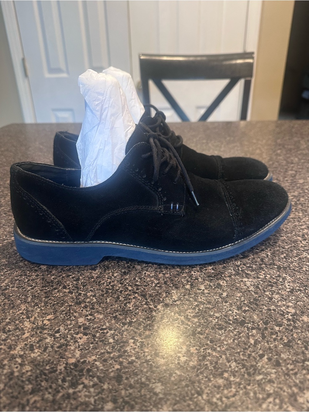 Joseph Abboud Men's Black Suede Shoes  Size 9.5